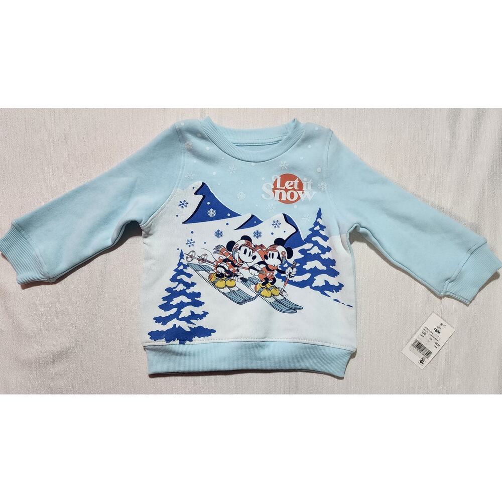 Mickey mouse and minnie ''let it snow'' 18M sweatshirt